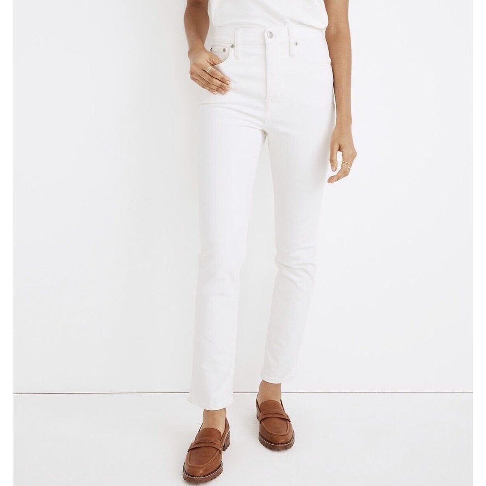 MADEWELL Jeans Women 26 Ivory The Perfect Vintage Stretch Denim ND501 Mom